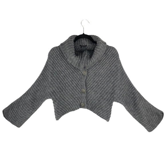 🆕 Sisley Cropped Mohair Wool Blend Cardigan Juniors Size 3XL - Picture 12 of 12